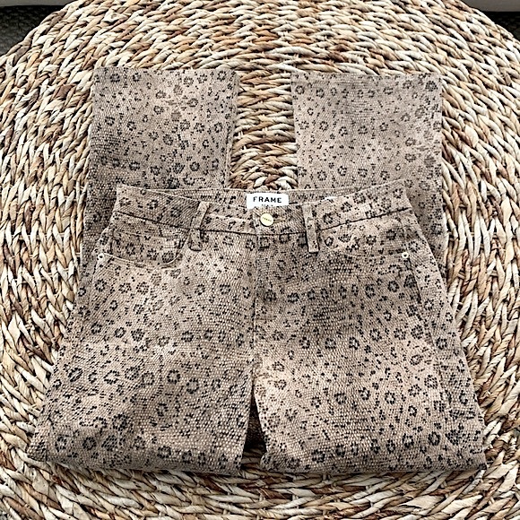 Frame Le Crop Mini Boot in python print - Picture 5 of 16